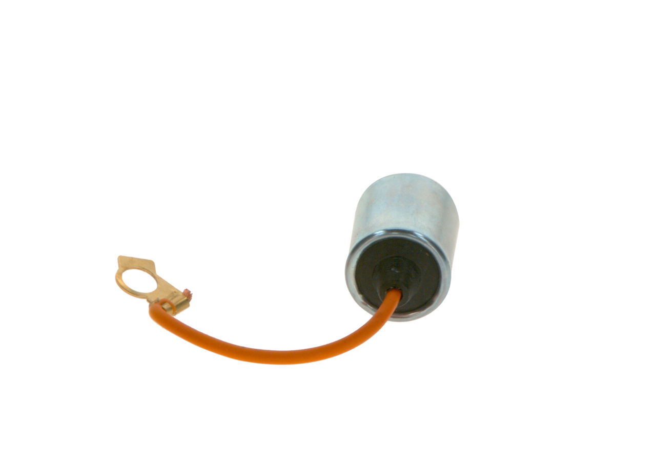 Condensator, ontstekingssysteem (F 005 X04 627) van BOSCH Voor AUSTIN-HEALEY SPRITE MK.III Cabriolet 1.1 (41 KW / 56 PK / Van 1964)