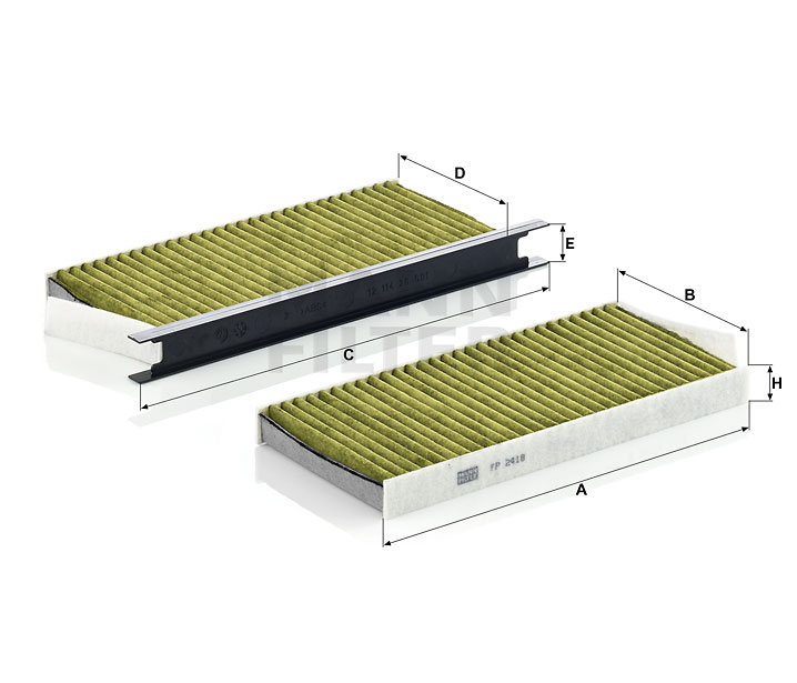 MANN-FILTER Filtre d'habitacle FP 2418-2