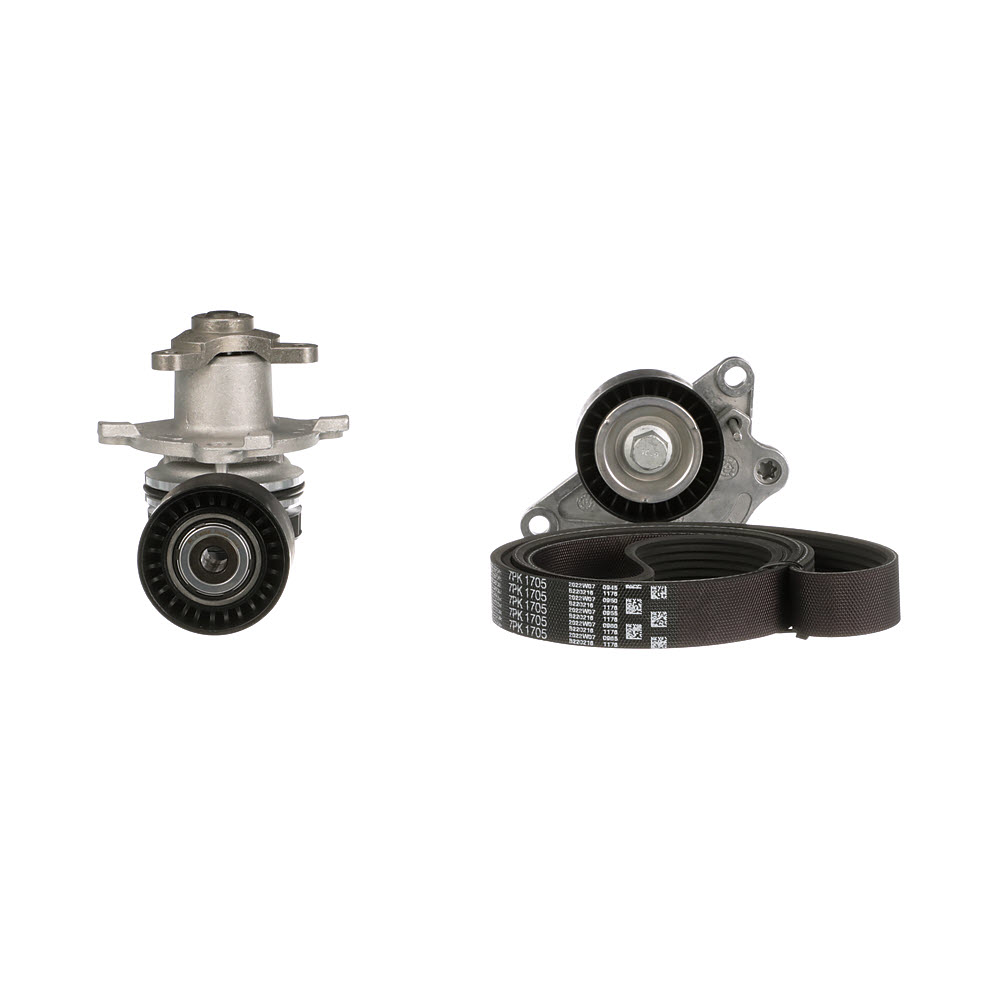 KOLEOS Pompe à eau+Jeu de courroie trapézoïdale à nervures KP17PK1705 GATES