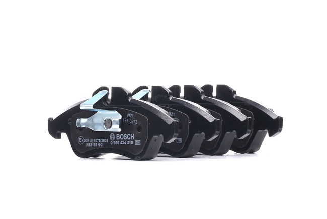 OEM 2D0698151 BOSCH Bremseklodser 0 986 424 218 med VW, MERCEDES-BENZ, AUDI, SKODA, SEAT