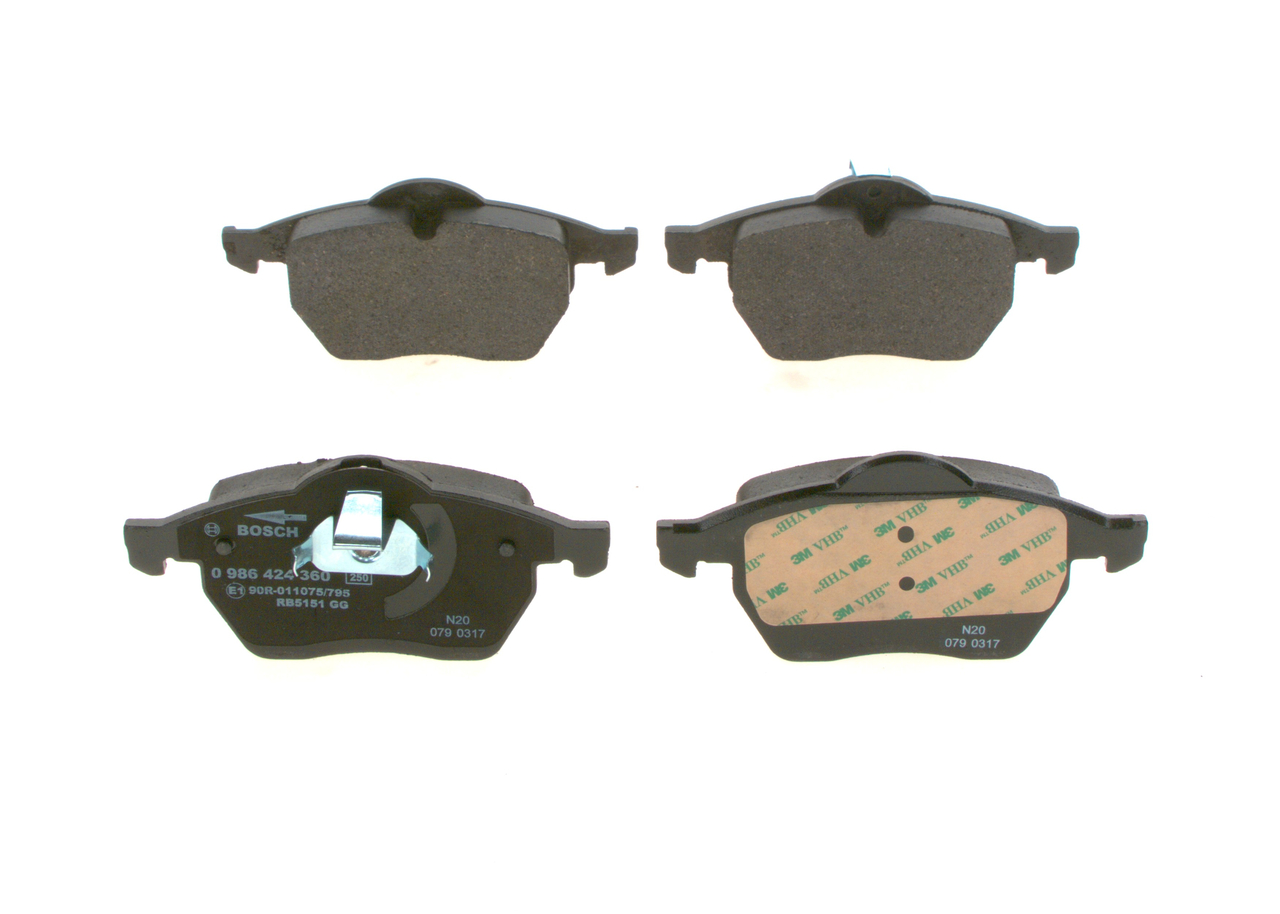 OEM 1777790 BOSCH Juego de pastillas de freno 0 986 424 360 para FORD, OPEL, VOLVO, SKODA, CHEVROLET