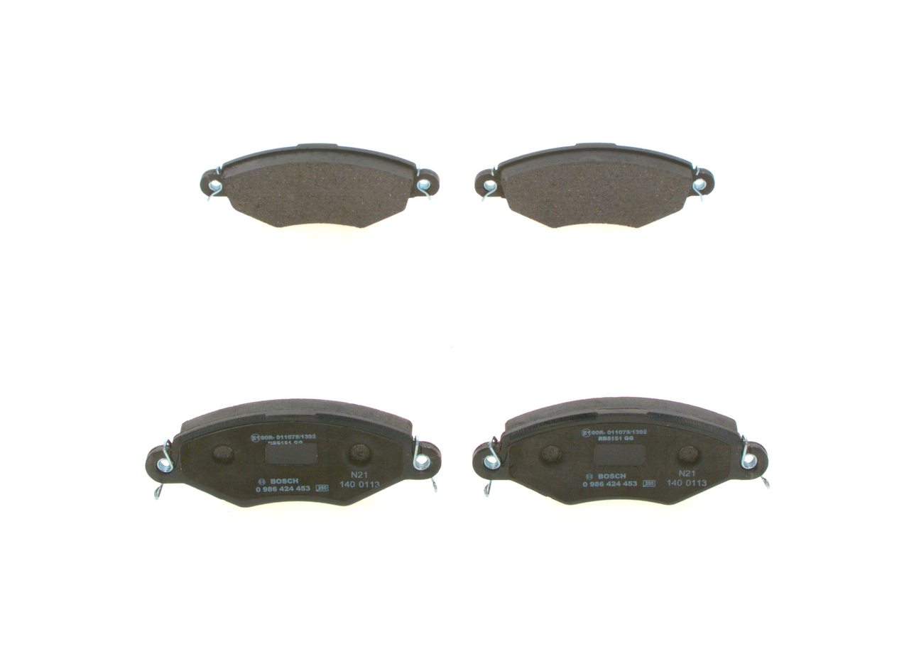 OEM 425191 BOSCH Kit pastiglie freni 0 986 424 453 per VOLKSWAGEN, OPEL, PEUGEOT, CITROЁN, PIAGGIO