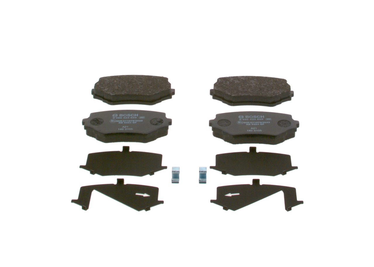 OEM 425195 BOSCH Kit pastiglie freni 0 986 424 658 per VOLKSWAGEN, PEUGEOT, CITROЁN