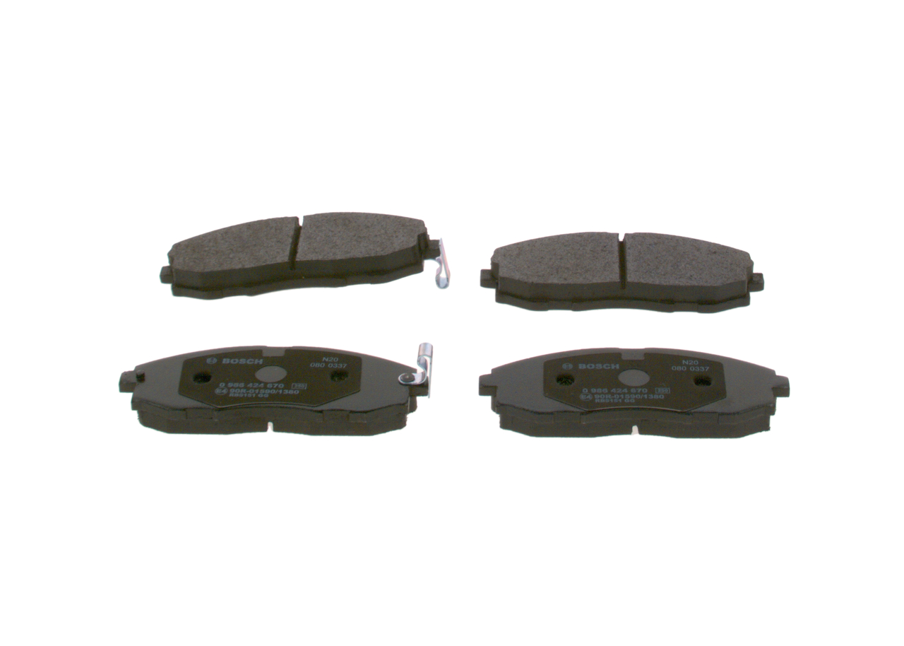 OEM 581014AA60 BOSCH Jarrupalat, levyjarru 0 986 424 670 varten KIA, HYUNDAI, SUZUKI