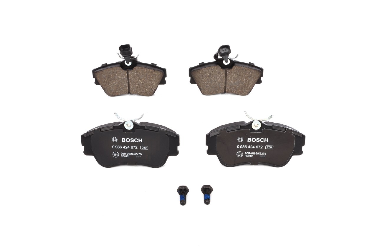 OEM 7D0698151B BOSCH Kit pastiglie freni 0 986 424 672 per VOLKSWAGEN, AUDI, SEAT, SKODA, PORSCHE