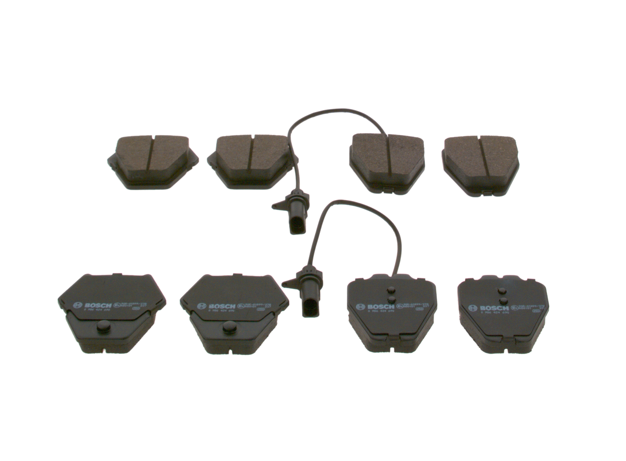 OEM 3D0698151B BOSCH Kit pastiglie freni 0 986 424 690 per VOLKSWAGEN, AUDI, SEAT, SKODA