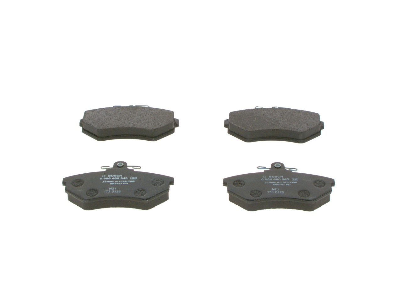 OEM 357698151D BOSCH Kit pastiglie freni 0 986 460 943 per VOLKSWAGEN, AUDI, FORD, SEAT, SKODA