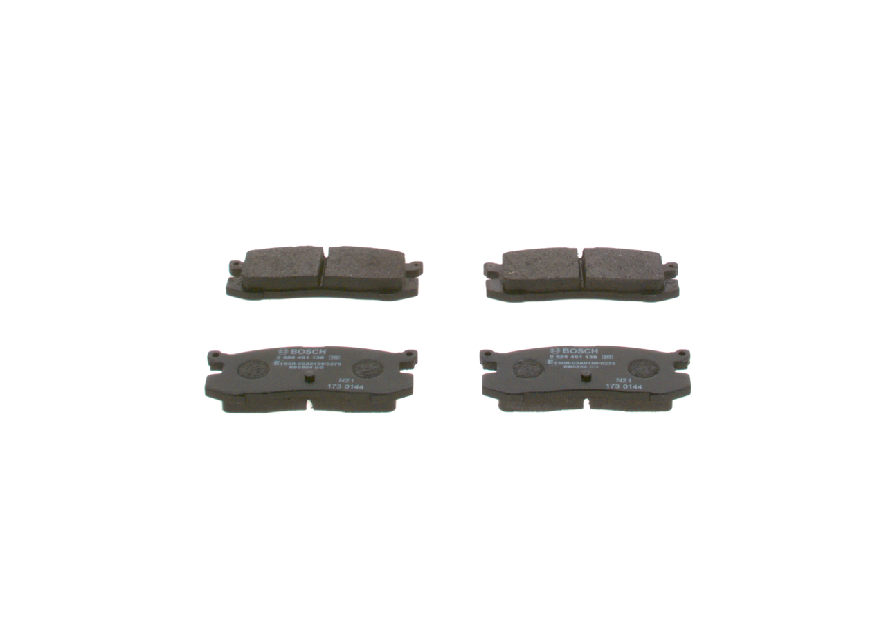 OEM GJ872643Z BOSCH Jarrupalat, levyjarru 0 986 461 138 varten MAZDA, MERCURY