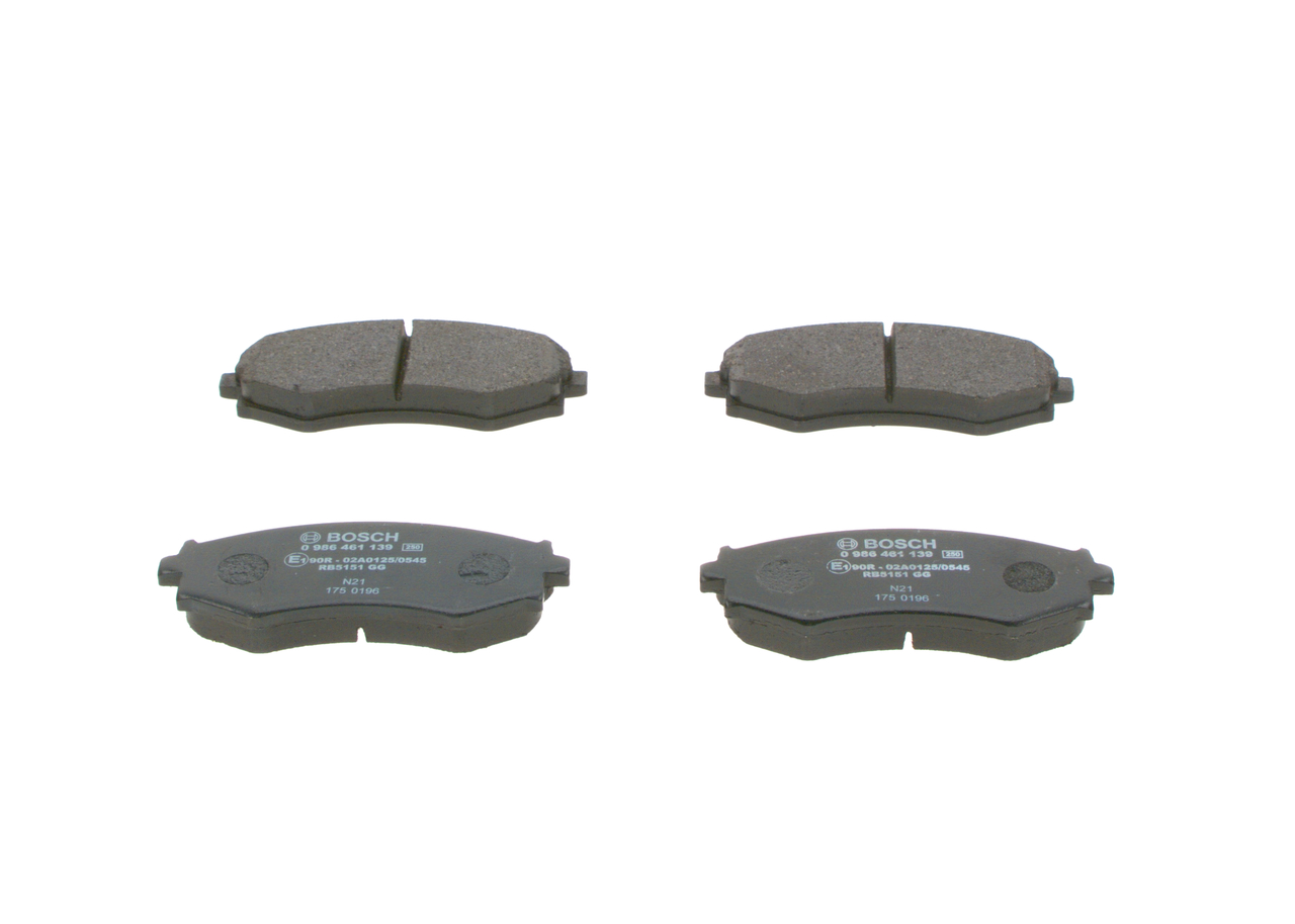 OEM 5810129A10 BOSCH Remblokken 0 986 461 139 voor CITROЁN, KIA, NISSAN, SUZUKI, HYUNDAI