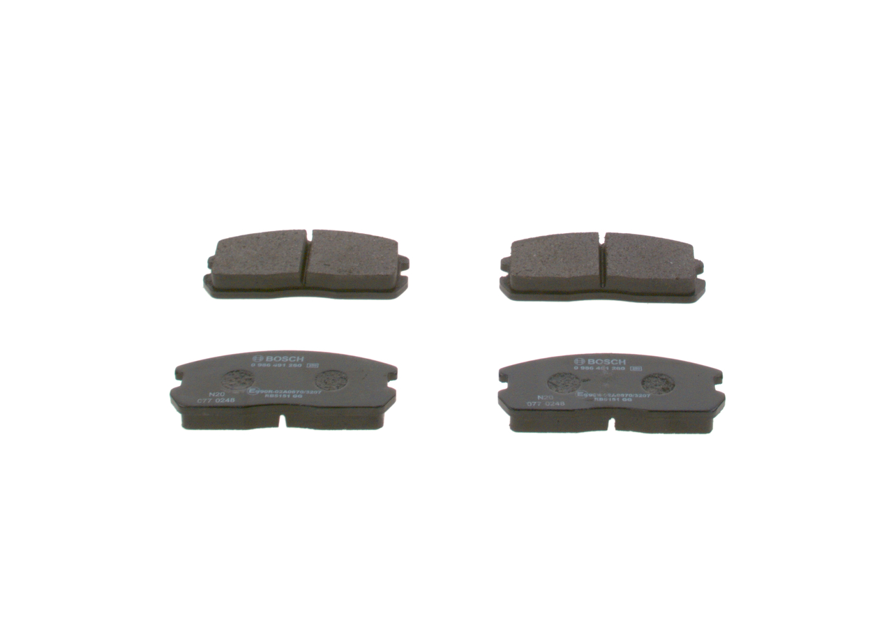 OEM MB534649 BOSCH Jarrupalat, levyjarru 0 986 491 260 varten MITSUBISHI, SUZUKI, CHRYSLER