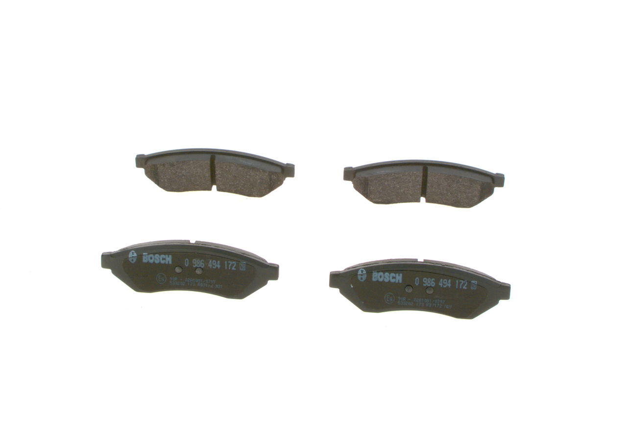 OEM 96496763 BOSCH Kit pastiglie freni 0 986 494 172 per OPEL, KIA, CHEVROLET, SAAB, DAEWOO
