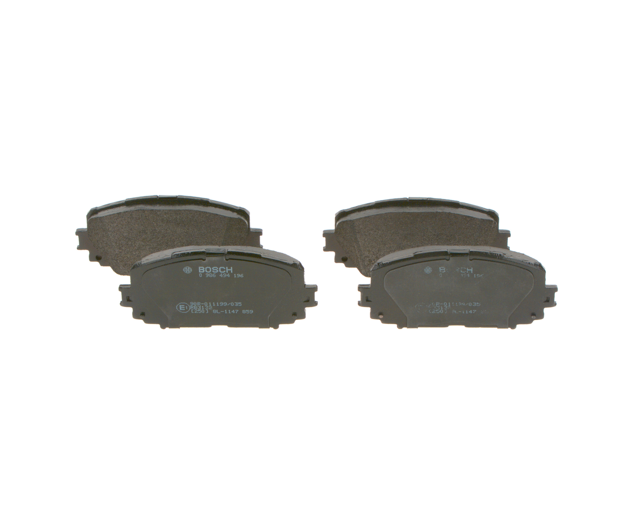OEM 04465B1360 BOSCH Jarrupalat, levyjarru 0 986 494 196 varten TOYOTA, LEXUS, DAIHATSU