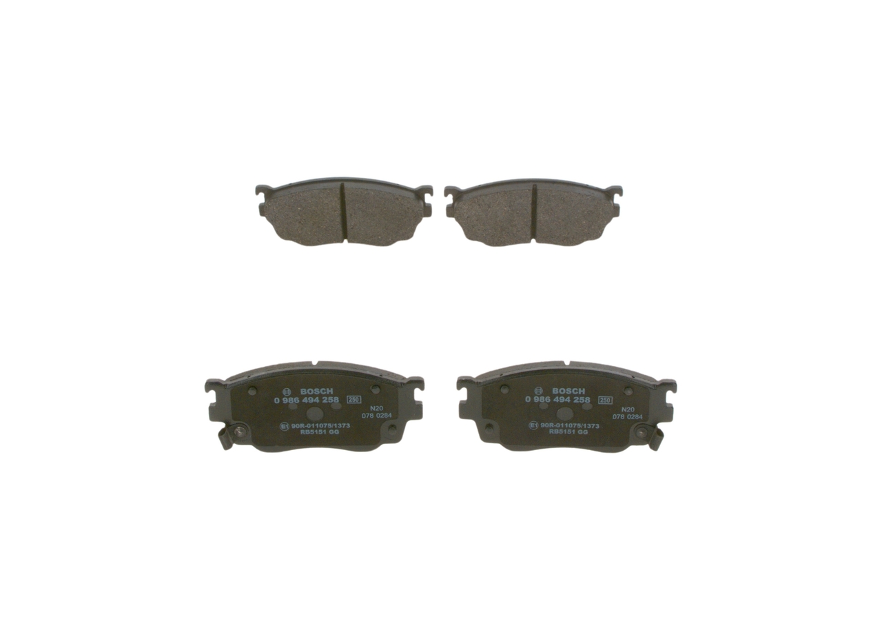 OEM G2YD3323Z BOSCH Jarrupalat, levyjarru 0 986 494 258 varten VOLVO, FORD, NISSAN, OPEL, MAZDA
