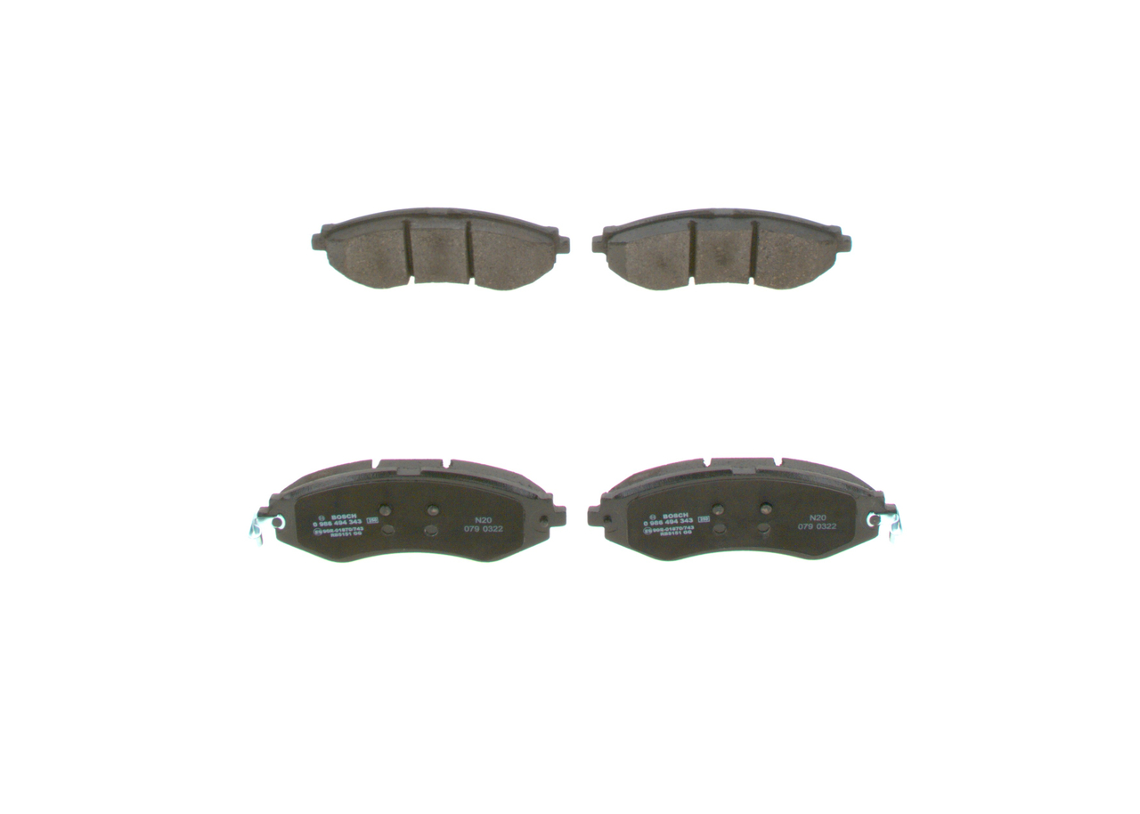CHEVROLET AVEO 2004 Kit pastiglie freni 0 986 494 343