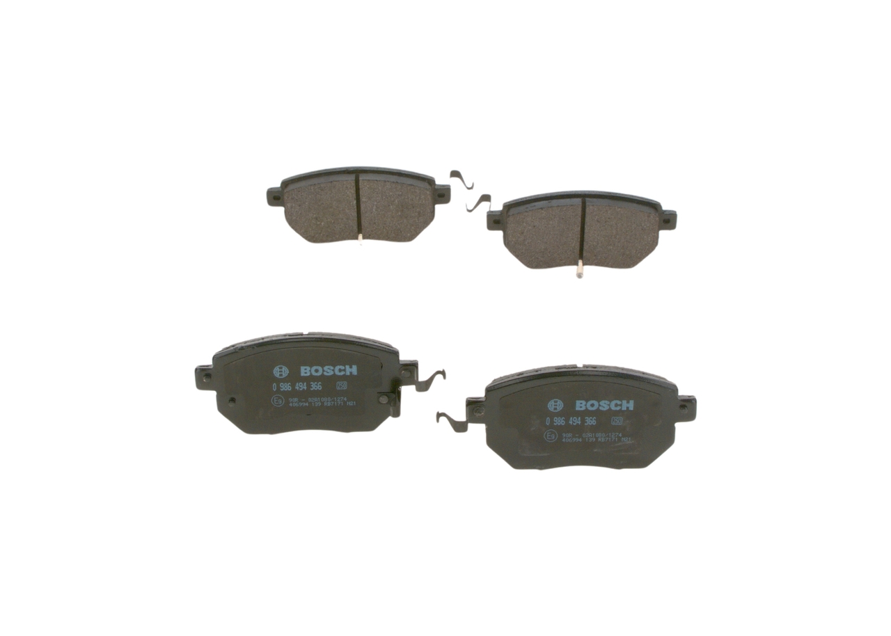 OEM D10601AA0A BOSCH Jarrupalat, levyjarru 0 986 494 366 varten NISSAN, INFINITI