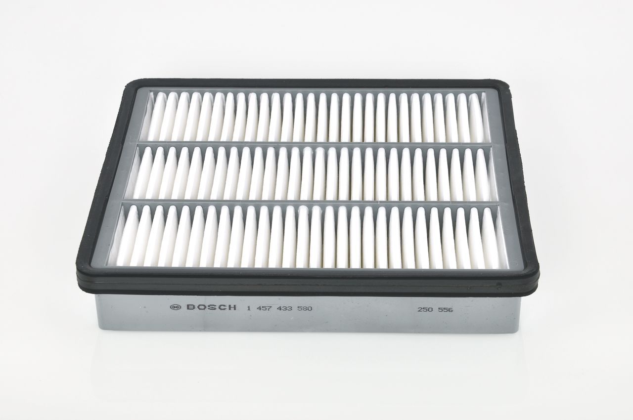 BOSCH Luftfilter (1 457 433 580) in erstklassiger Qualität für HYUNDAI TERRACAN (HP) 2.5 D (74 KW / 101 PS / de 2001)