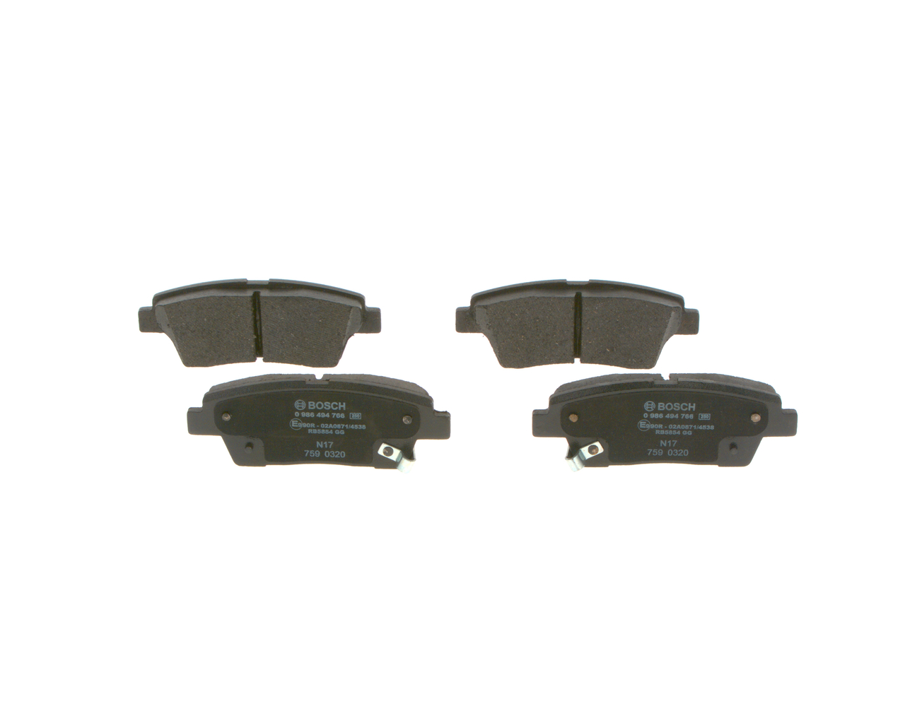 buy Brake pad set - BOSCH (0 986 494 766)