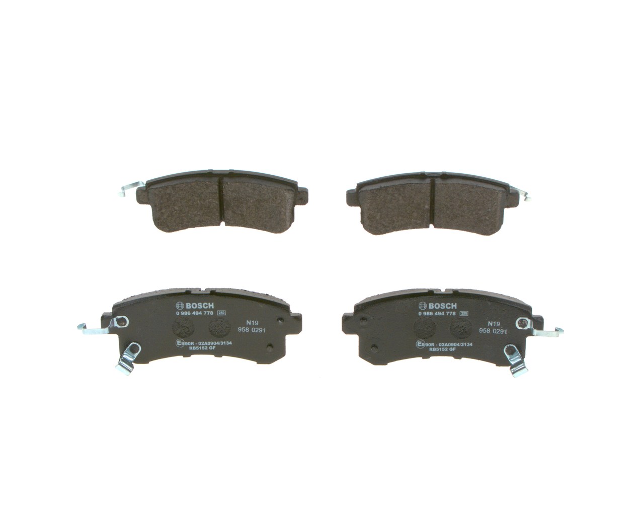 OEM D40601LB8E BOSCH Jarrupalat, levyjarru 0 986 494 778 varten NISSAN, INFINITI