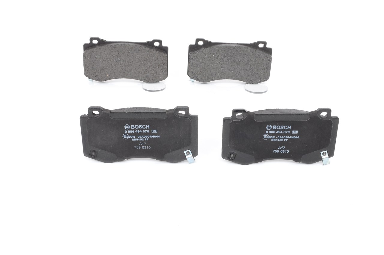 OEM 05174311AA BOSCH Jarrupalat, levyjarru 0 986 494 870 varten JEEP, CHRYSLER, DODGE