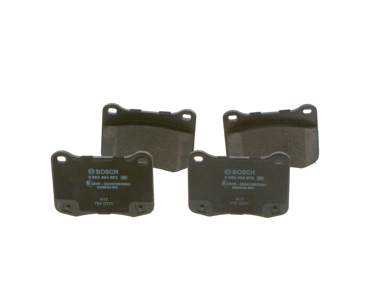 OEM 044660W031 BOSCH Brake pad set 0 986 494 872 for TOYOTA, LEXUS, OPEL, SATURN