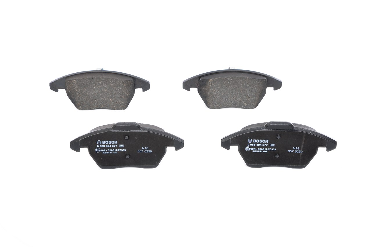 OEM E172359 BOSCH Kit pastiglie freni 0 986 494 877 per VOLKSWAGEN, OPEL, PEUGEOT, CITROЁN