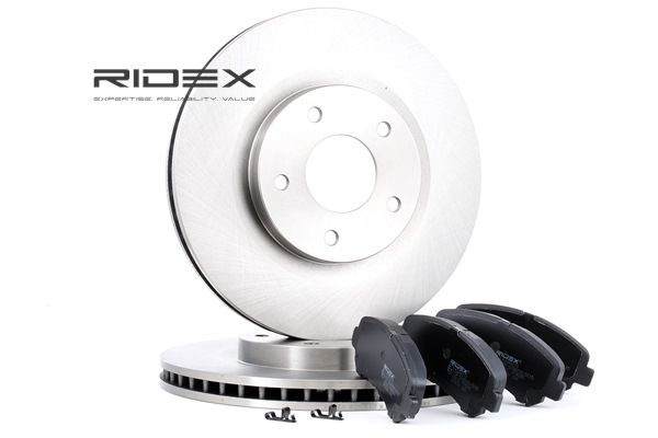 OEM D1M60JE00A RIDEX Kit de discos de freno y pastillas 3405B0122 para NISSAN, INFINITI