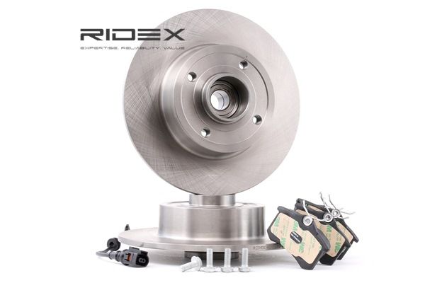 OEM 6Q0698451 RIDEX Kit dischi e pastiglie 3405B0198 per VOLKSWAGEN, AUDI, CITROЁN, SEAT, HONDA