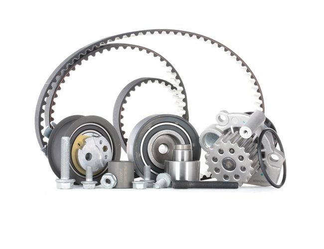 RIDEX Bomba de agua + kit de correa de distribución (3096W0079) para VW Passat B6 Sedán (3C2) 1.6 TDI (77 KW / 105 CV / de 2009)