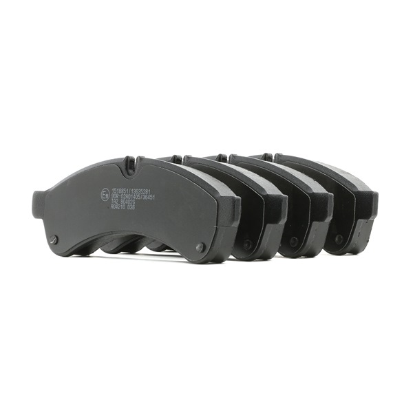 Remblokken (402B1101) van RIDEX Voor IVECO Daily IV Flatbed Vrachtwagen / Chassis 65C15, 65C15 /P, 65C15 D, 65C15 D/P (107 KW / 146 PK / Van 2006)