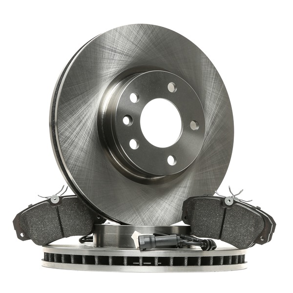 RIDEX Kit de discos de freno y pastillas (3405B0369) para OPEL Omega B Caravan (V94) 2.2 DTI 16V (F35, M35, P35) (88 KW / 120 CV / de 2000)