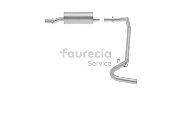Einddemper (FS25681) van Faurecia Voor PEUGEOT J5 Open laadbak/ Chassis (290L) 2.5 D (54 KW / 73 PK / Van 1990)