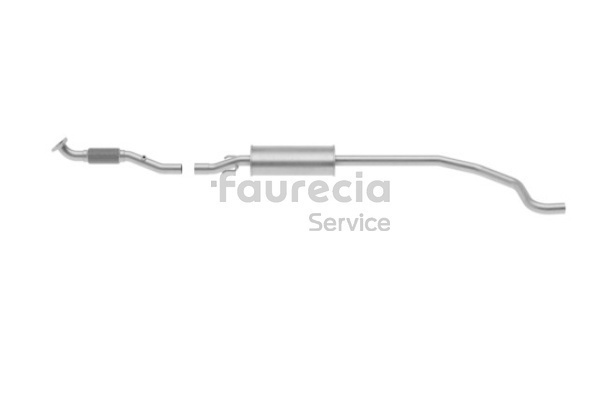 Fremre eksospotte (FS40865) fra Faurecia for OPEL Corsa D Hatchback (S07) 1.4 (L08, L68) (66 KW / 90 HK / Fra 2006)