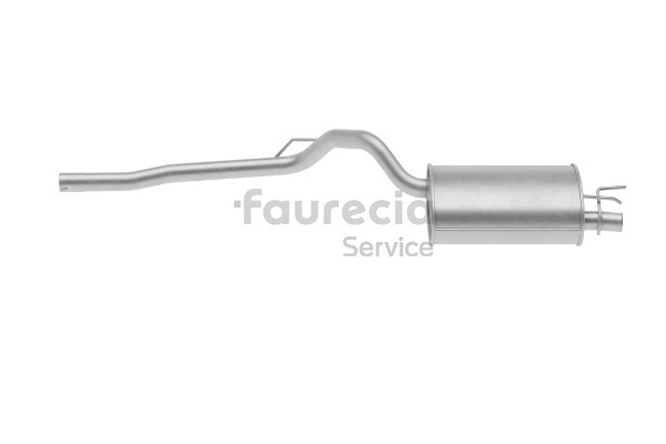 Bakre eksospotte (FS55586) fra Faurecia for RENAULT TWINGO I (C06_) 1.2 16V (C060) (44 KW / 60 HK / Fra 2004)