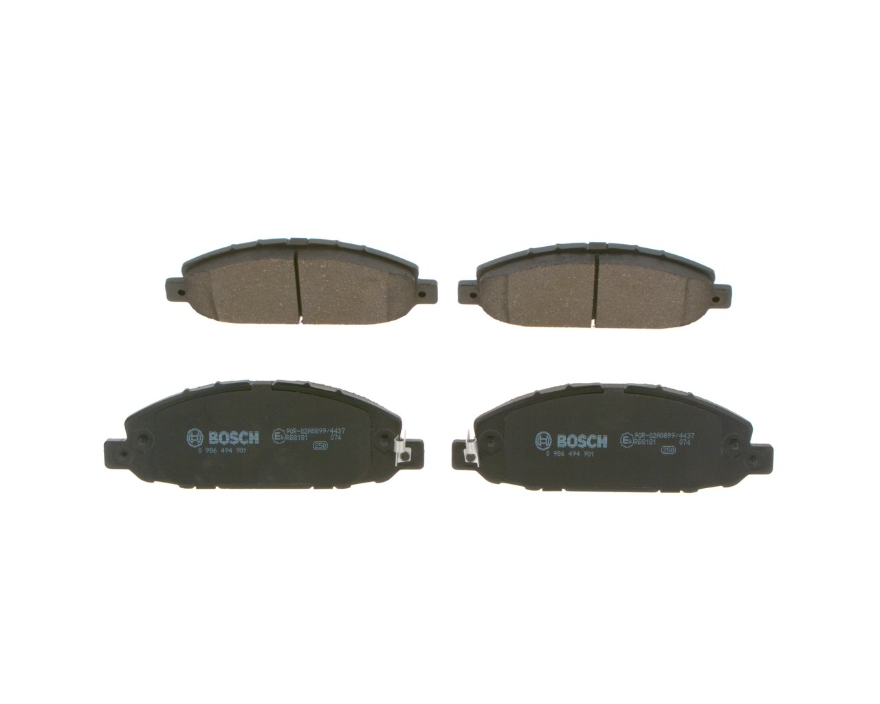 OEM 41060VW0X5 BOSCH Jarrupalat, levyjarru 0 986 494 901 varten NISSAN, INFINITI