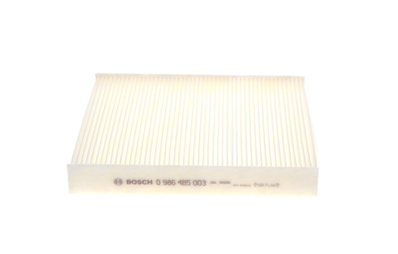 BOSCH Innenraumfilter (0 986 4B5 003) für VW Polo Schrägheck (6R1, 6C1) 1.5 TDI (66 KW / 90 PS / ab 2014)