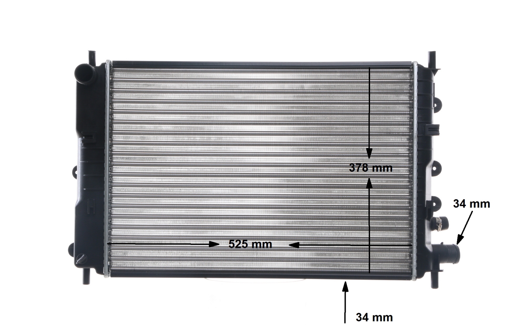 OEM 1671778 MAHLE ORIGINAL Jäähdytin, moottorin jäähdytys CR 1142 000S varten VOLVO, FORD