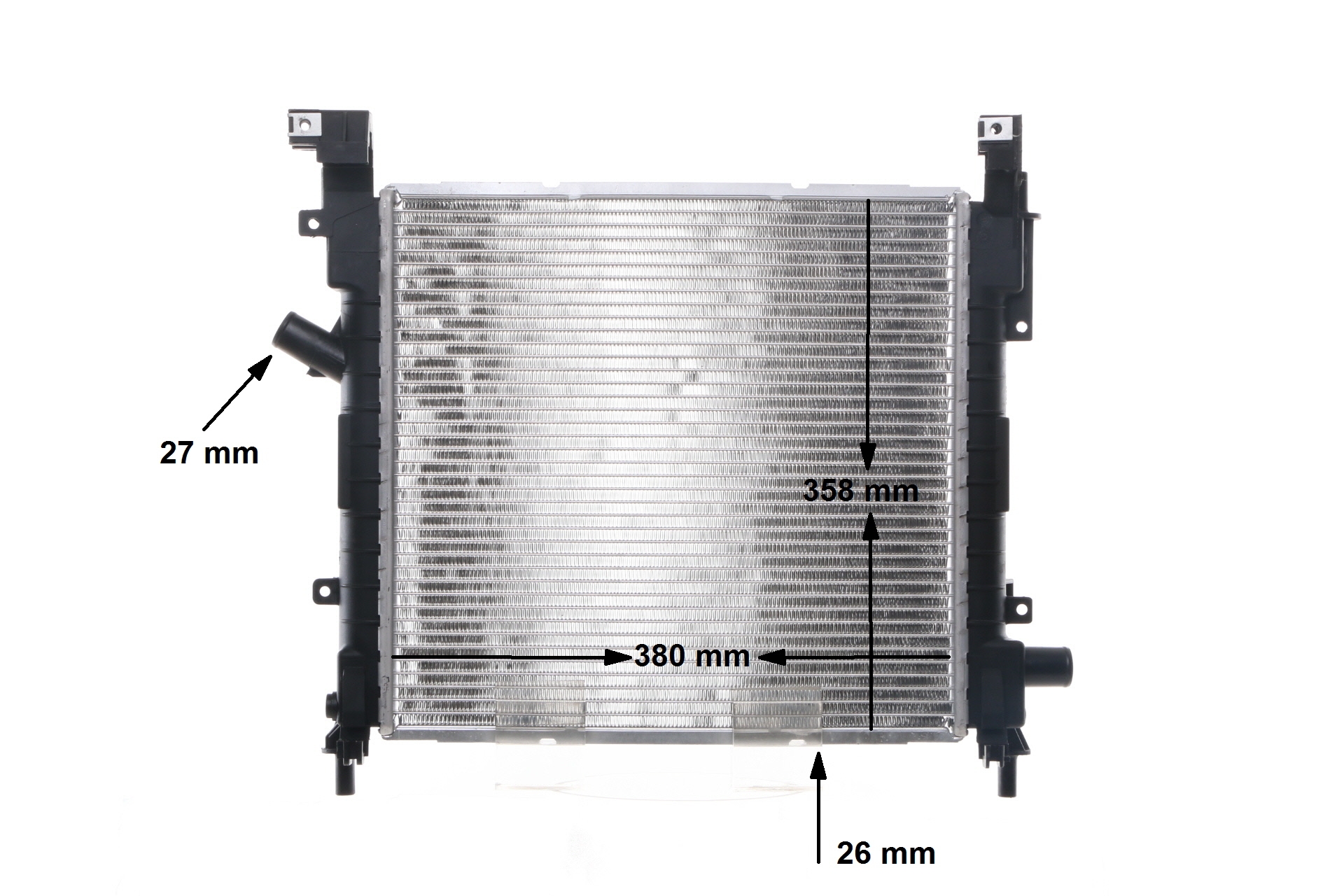 MAHLE ORIGINAL Radiateur du moteur (CR 1350 000S) pour FORD KA 3 portes (RB) 1.3 i ROCAM (51 KW / 70 CH / de 2002)