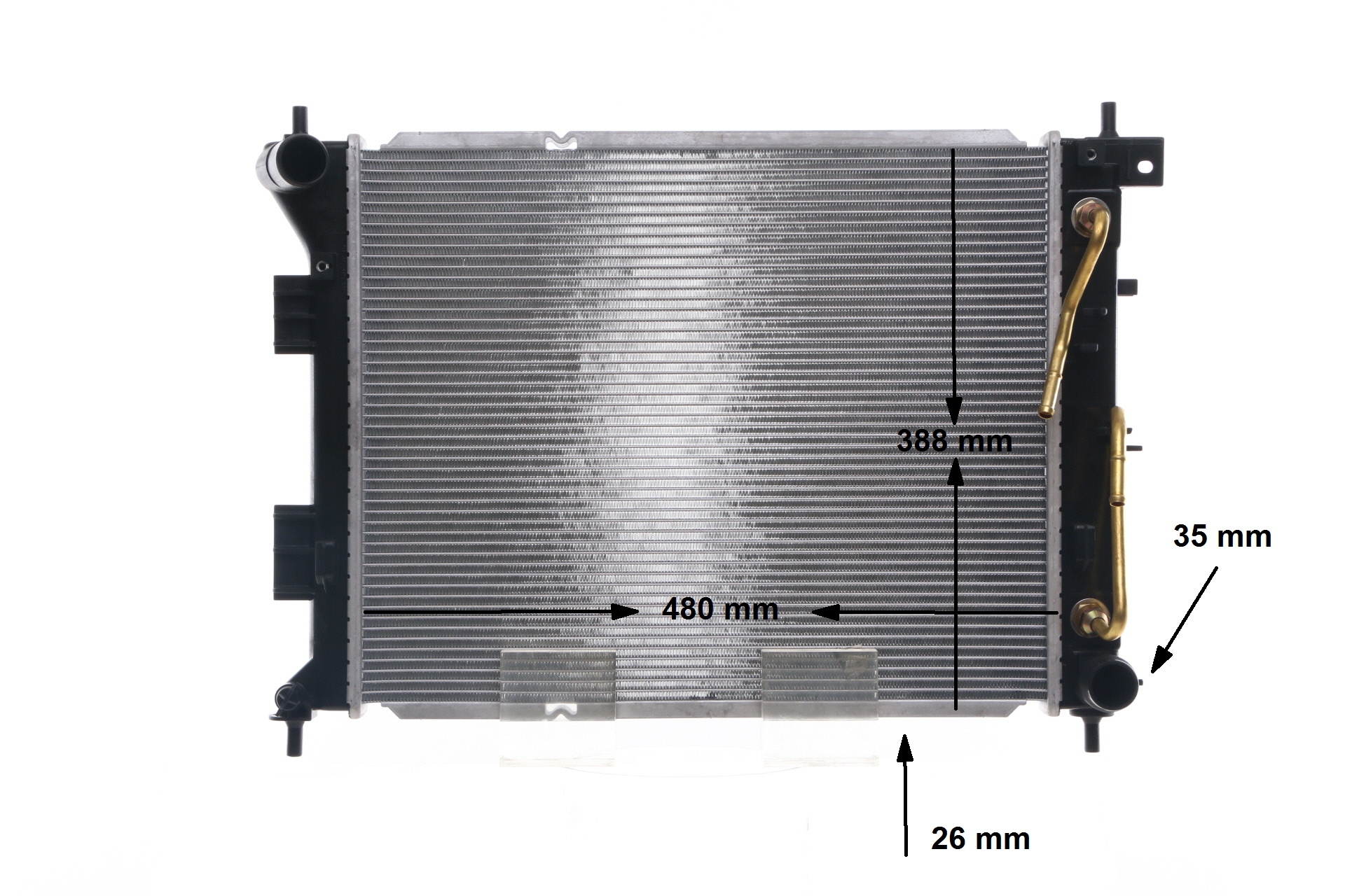 OEM 25310A5850 MAHLE ORIGINAL Radiador, refrigeración del motor CR 1694 000S para HYUNDAI, HONDA, KIA, VOLVO