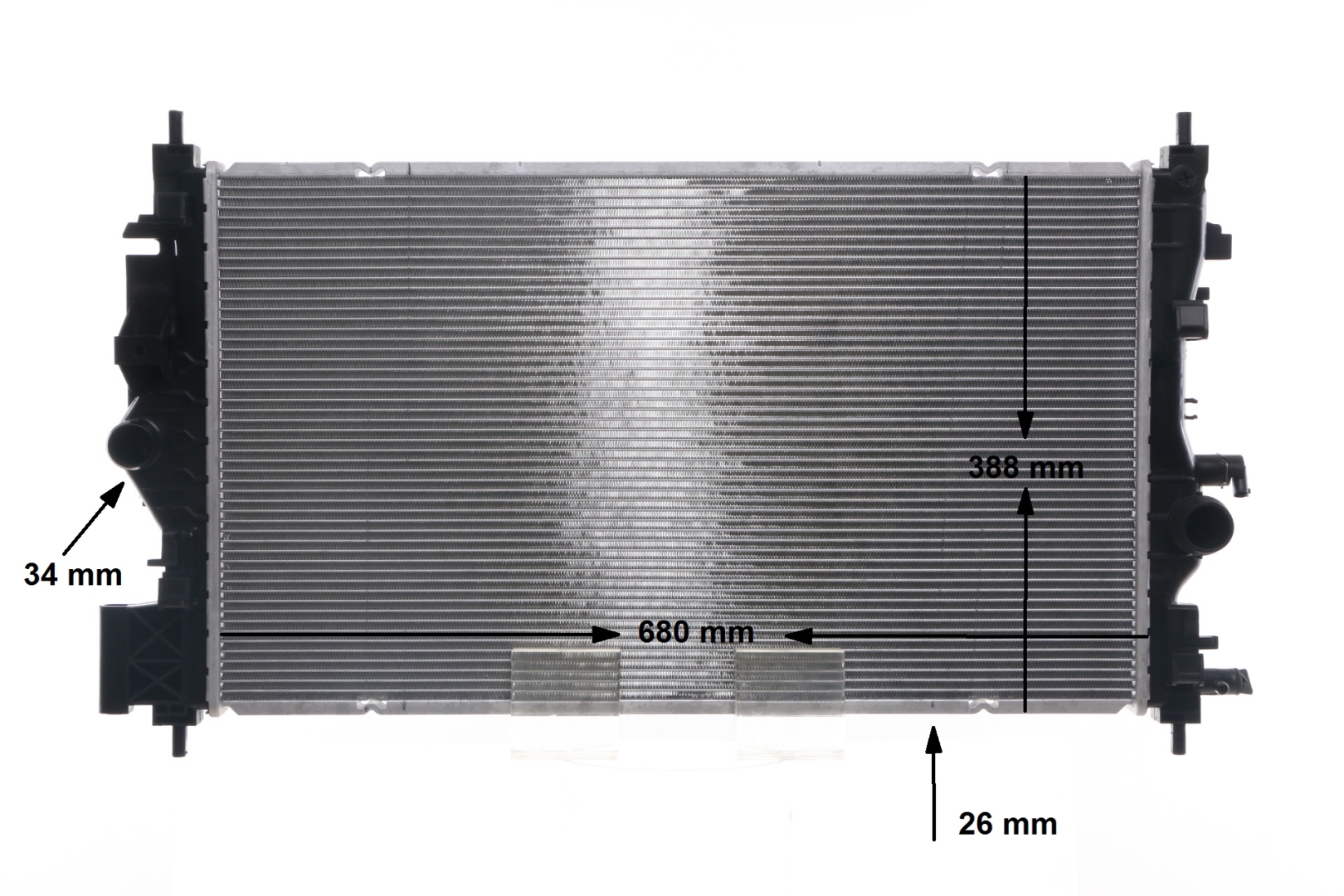 MAHLE ORIGINAL Radiateur du moteur (CR 1697 000S) pour VAUXHALL Astra Mk VI (J) GTC (P10) 1.6 CDTi (81 KW / 110 CH / de 2014)