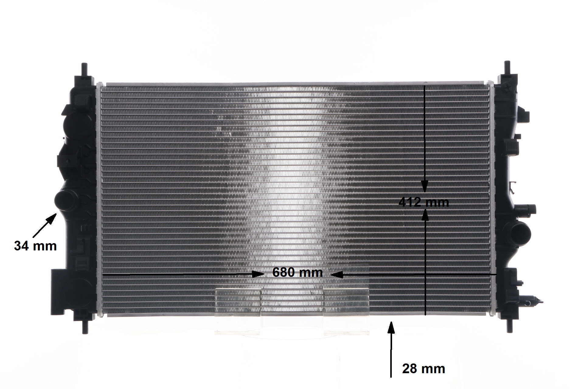 MAHLE ORIGINAL Radiateur du moteur (CR 1782 000S) pour VAUXHALL Insignia Mk I (A) 3/5 portes (G09) 1.4 LPG (68) (103 KW / 140 CH / de 2012)