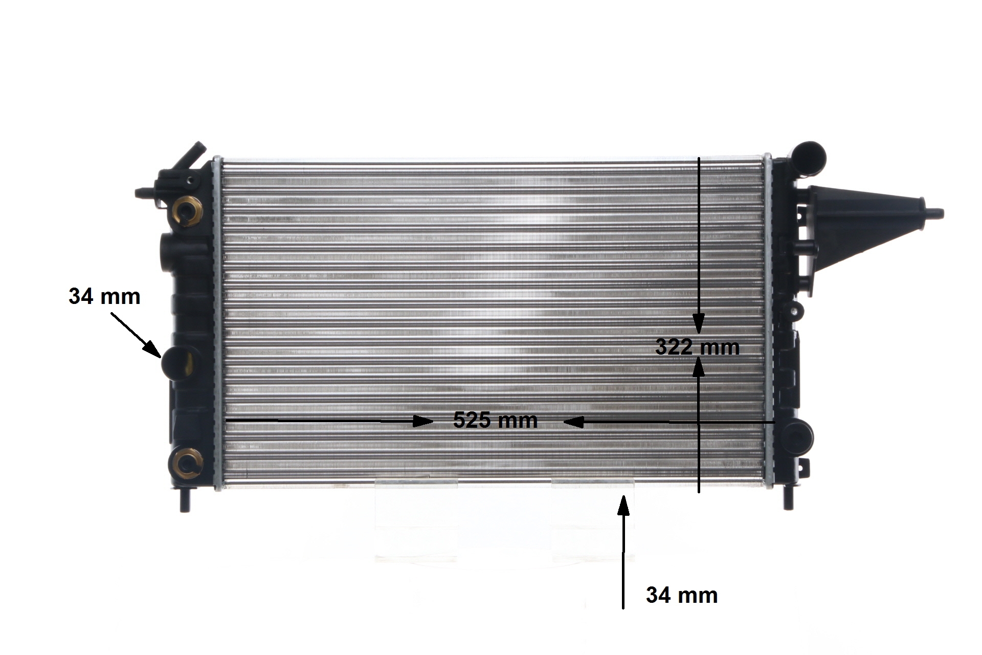 OEM 1300088 MAHLE ORIGINAL Engine radiator CR 432 000S for VAUXHALL, VOLVO, HONDA, OPEL