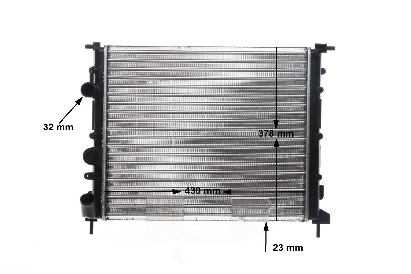 Radiator, motorkjøling (CR 449 000S) fra MAHLE ORIGINAL for RENAULT CLIO II (BB0/1/2_, CB0/1/2_) 1.6 16V (82 KW / 112 HK / Fra 1999)