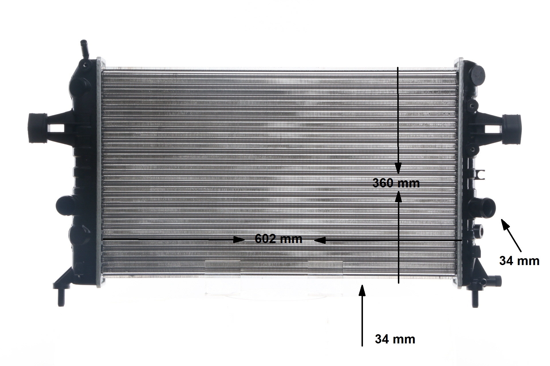 MAHLE ORIGINAL Radiateur du moteur (CR 574 000S) pour OPEL Astra G CC (T98) 1.6 LPG (F08, F48) (76 KW / 103 CH / de 2002)