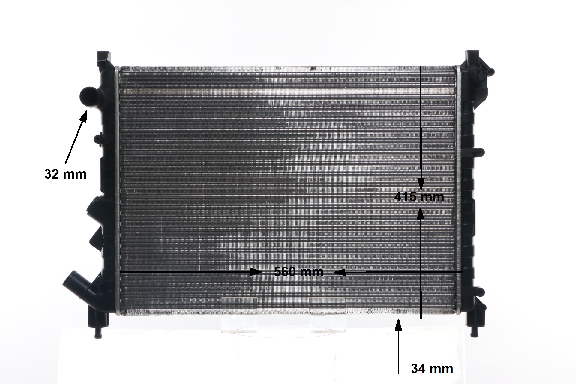 OEM 7701038237 MAHLE ORIGINAL Radiador, refrigeración del motor CR 610 000S para RENAULT, VOLVO, LADA, RENAULT TRUCKS