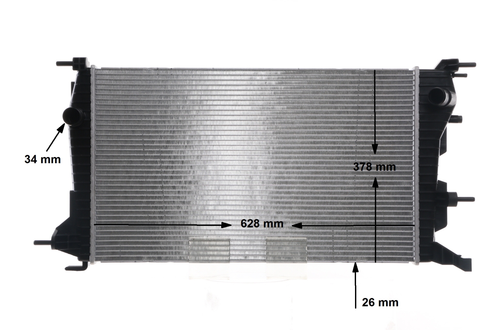 Radiator, motorkjøling (CR 809 000S) fra MAHLE ORIGINAL for RENAULT Fluence (L3_) 1.5 dCi (L30S) (66 KW / 90 HK / Fra 2010)