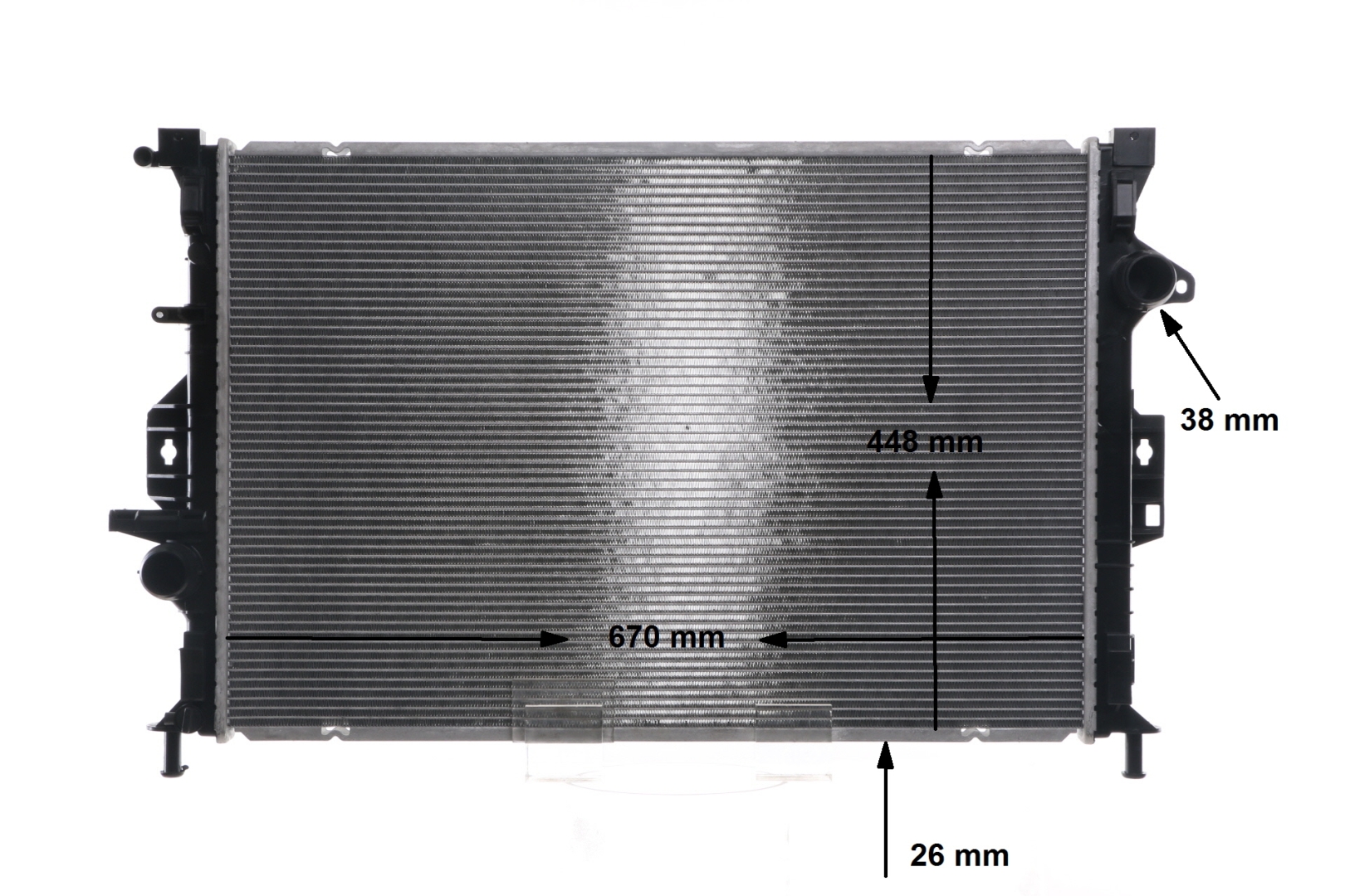 Radiator, motorkjøling (CR 815 000S) fra MAHLE ORIGINAL for FORD Kuga Mk2 (DM2) 1.6 EcoBoost 4x4 (110 KW / 150 HK / Fra 2013)