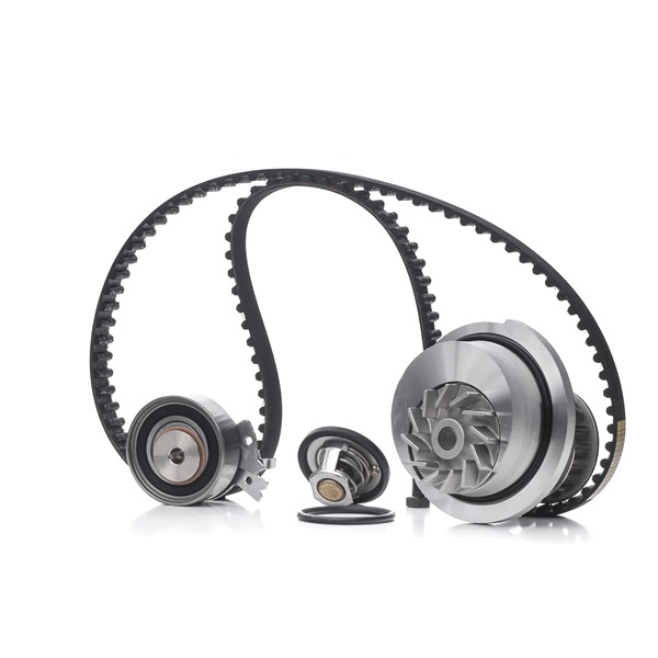 RIDEX Bomba de agua + kit de correa de distribución (3096W0285) para OPEL Astra F Caravan (T92) 1.4 i (F35, M35) (44 KW / 60 CV / de 1991)