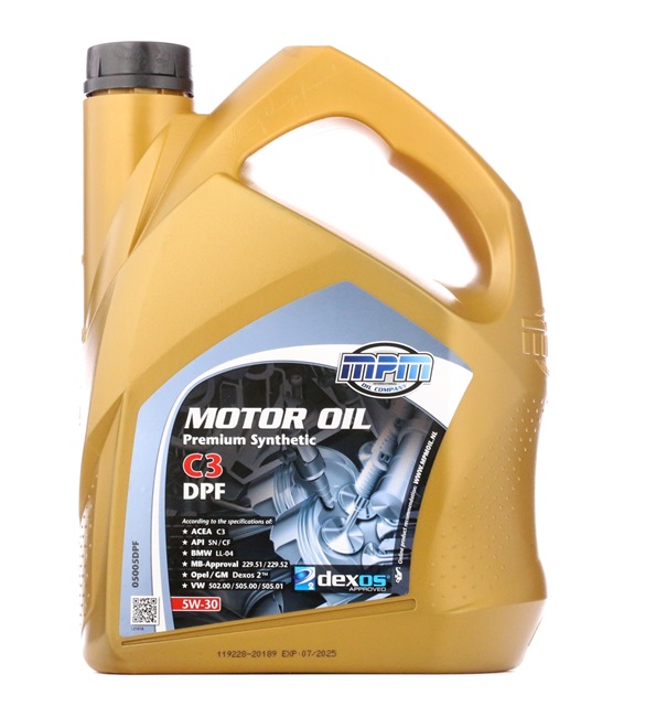 OEM GMDexos2 MPM Moottoriöljy 05005DPF varten OPEL