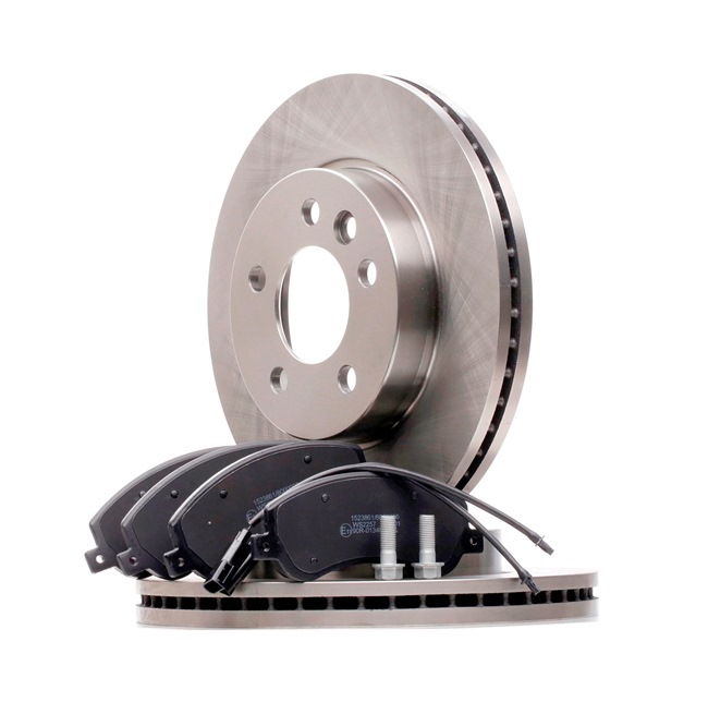 Remschijven en blokken (3405B0430) van RIDEX Voor VW Amarok Flatbed Vrachtwagen / Chassis (S1B, S6B, S7B) 2.0 TDI (90 KW / 122 PK / Van 2011)