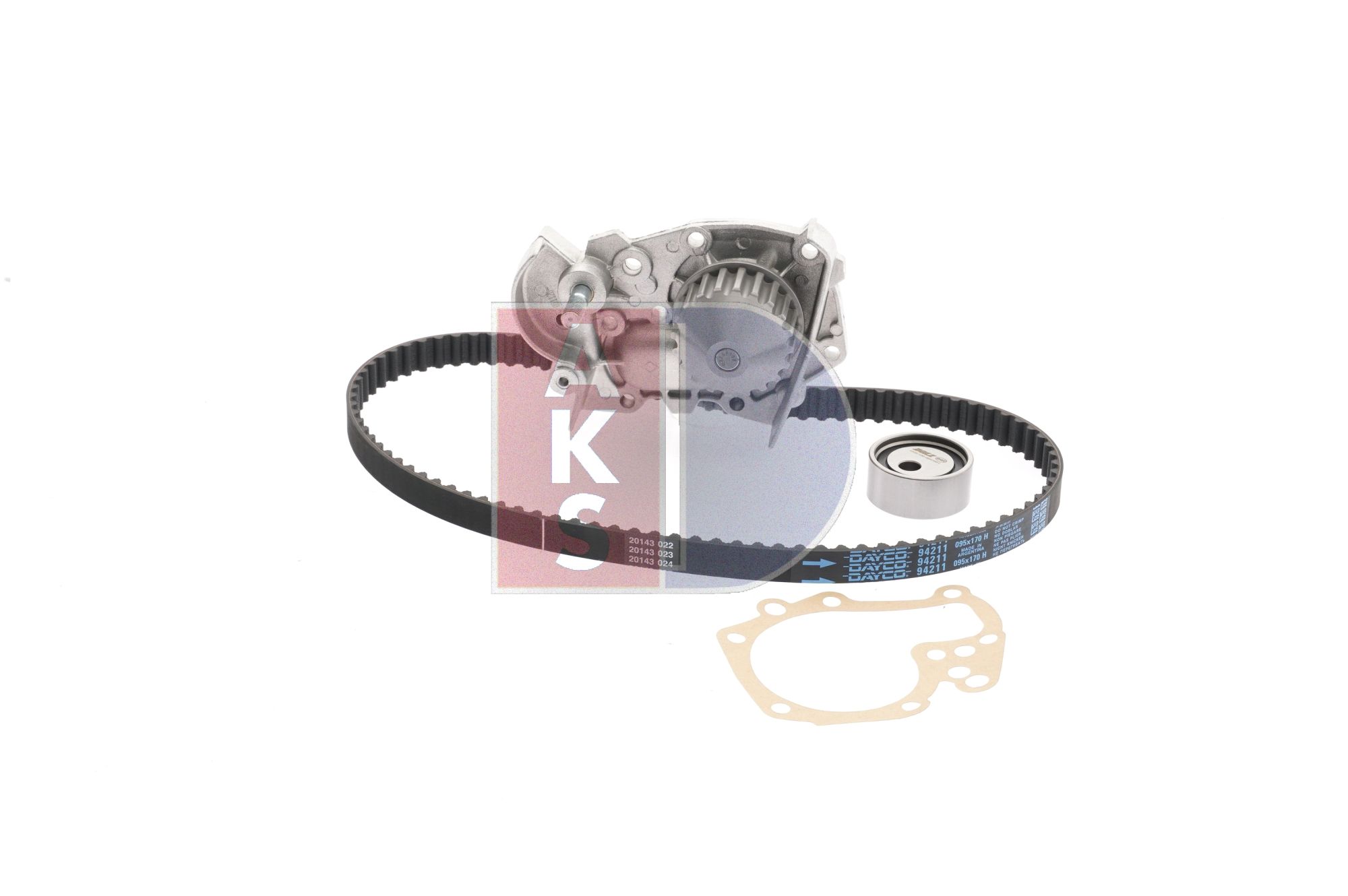 Distributieriem set + waterpomp (570254N) van AKS DASIS Voor RENAULT 19 II (B/C53_) 1.4 (B/C532) (43 KW / 58 PK / Van 1992)